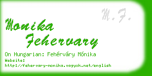 monika fehervary business card